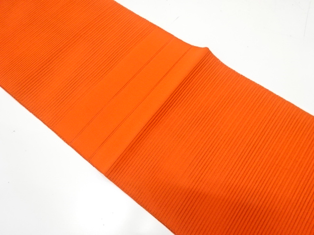 絽綴れ　横段模様織り出し　名古屋帯